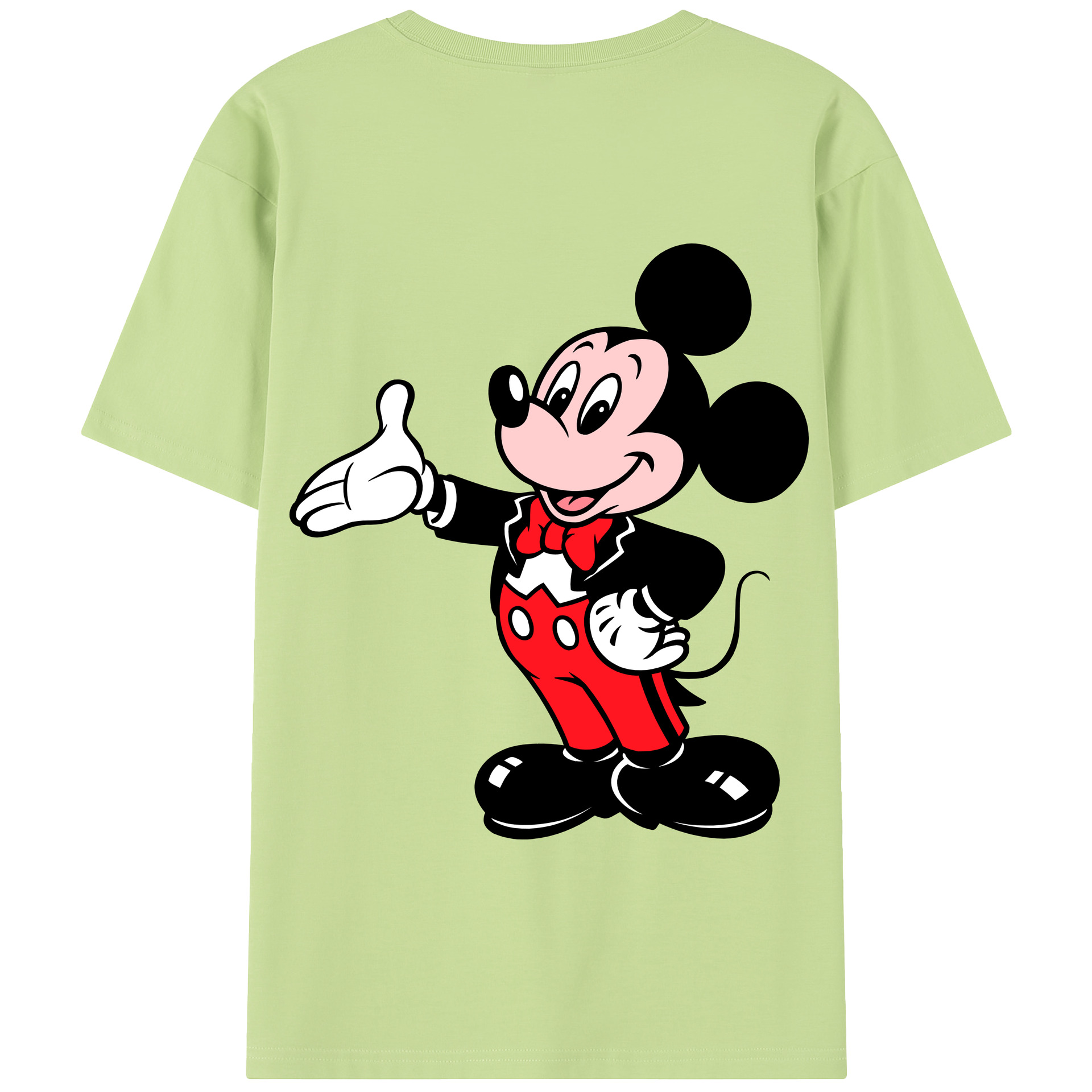 （画像用） ミッキーマウス Mickey Mouse 綿100％半袖Tシャツ（背面プリント）